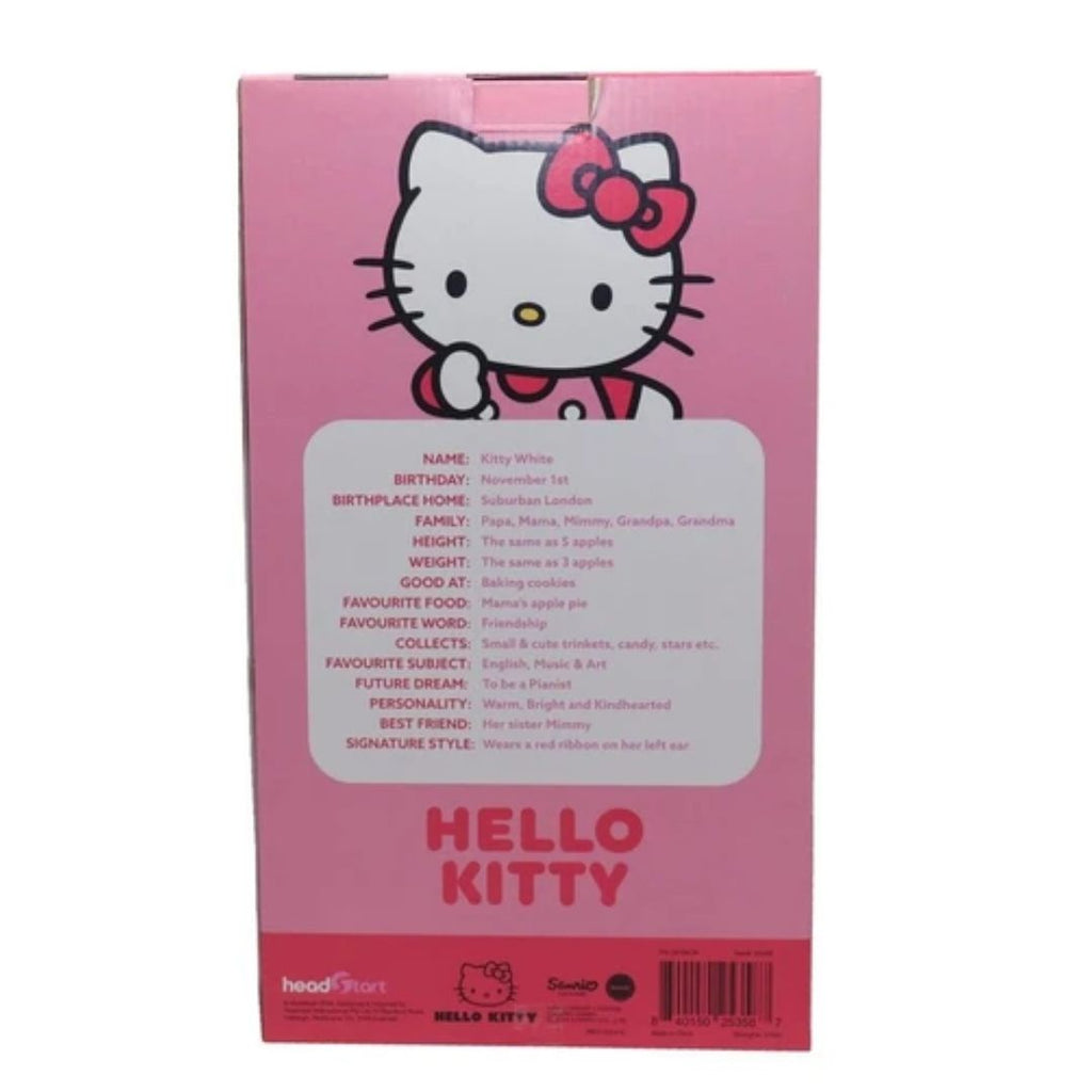 Hello Kitty White Pink Overalls Medium Plush 