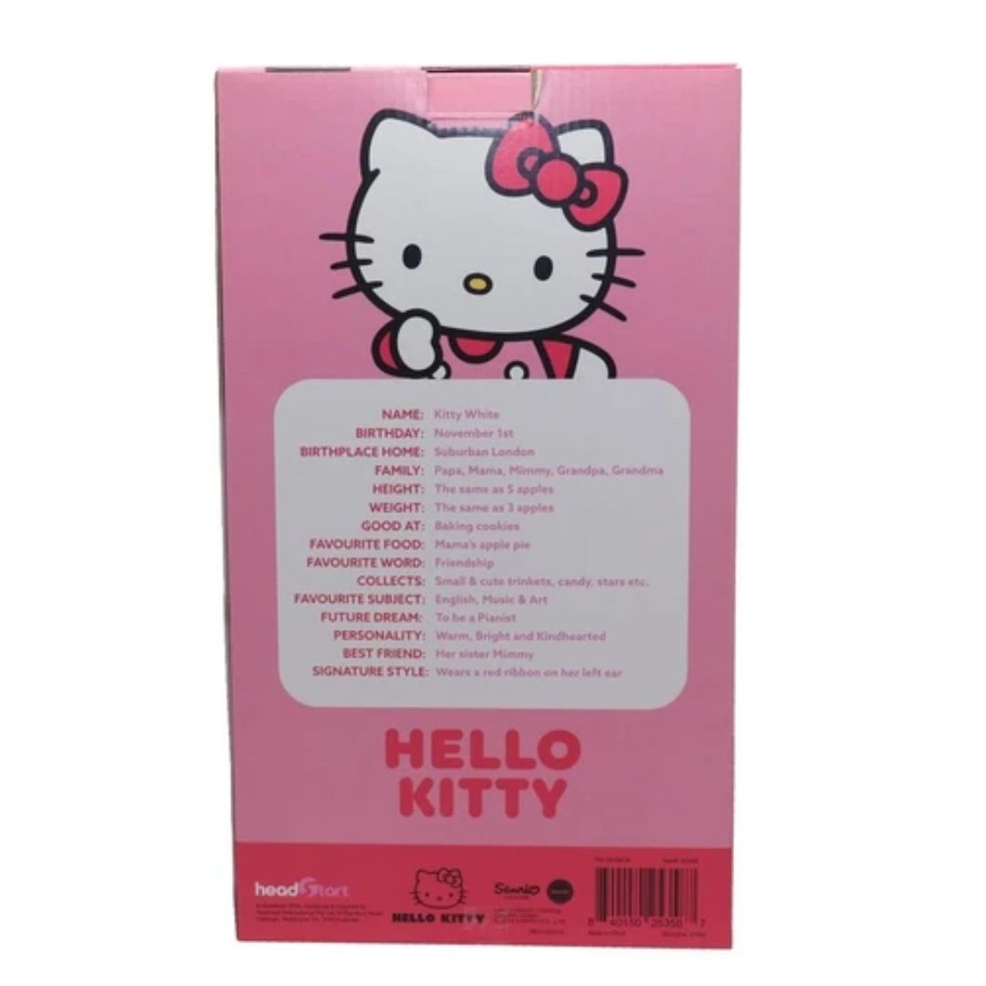 Hello Kitty White Pink Overalls Medium Plush 