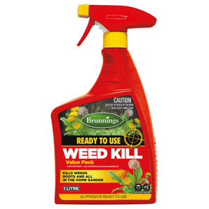 Brunnings Weed Kill Glyphosate Rtu 1l