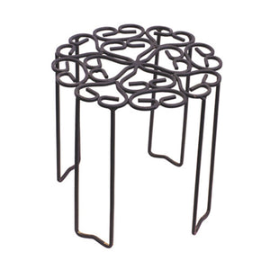 Pot Trivet Sq Bar Round Blk 28cm