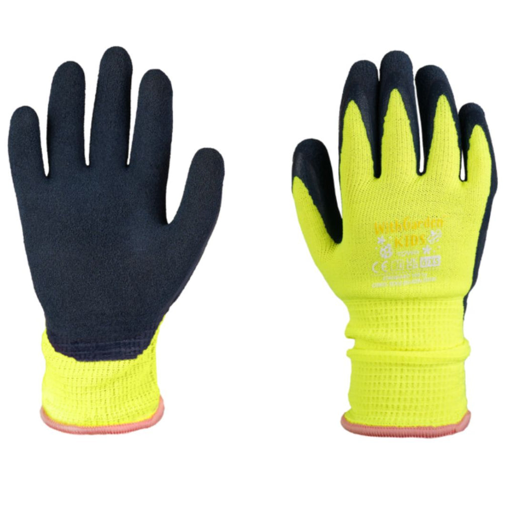 Garden Trend Kids Latex/nylon Gloves Lemon Yellow 5/xxs