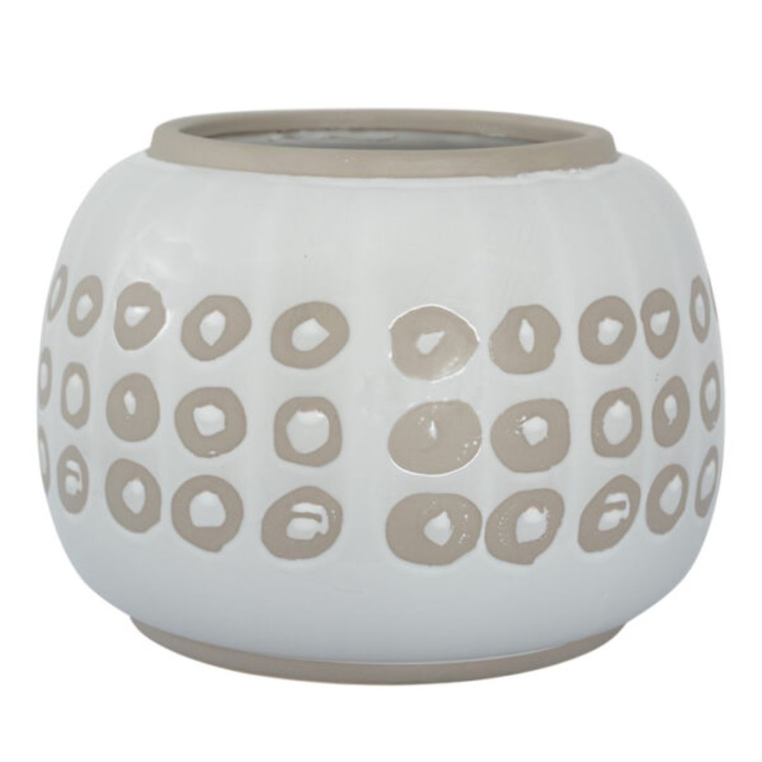 Habitat101 Orlo Planter Pot White 27x19.5cm