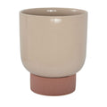 Penny Planter Pot With Stand Nude/rosewood 20x23.5cm