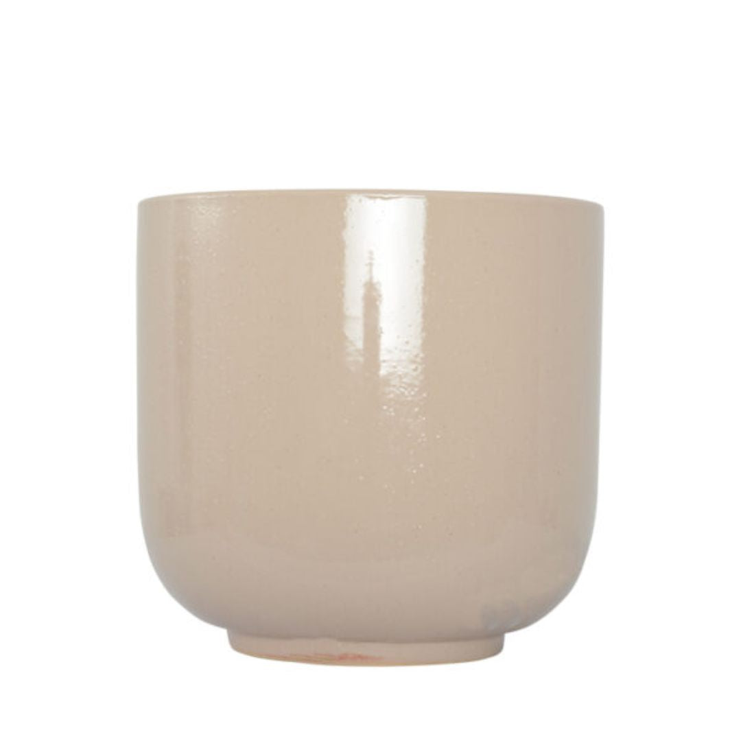 Penny Planter Pot With Stand Nude/rosewood 20x23.5cm