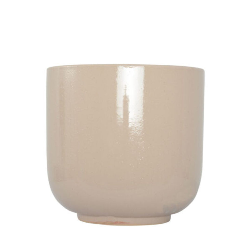 Penny Planter Pot With Stand Nude/rosewood 20x23.5cm