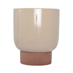 Load image into Gallery viewer, Penny Planter Pot With Stand Nude/rosewood 20x23.5cm
