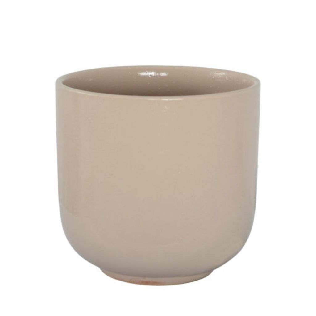 Penny Planter Pot With Stand Nude/rosewood 20x23.5cm