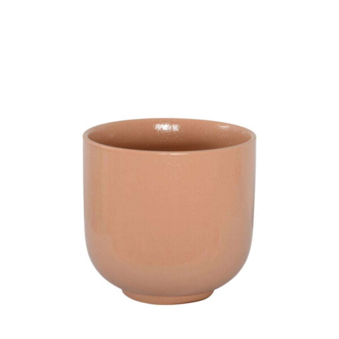 Penny Planter Pot With Stand Blush/rosewood 16x18.5cm