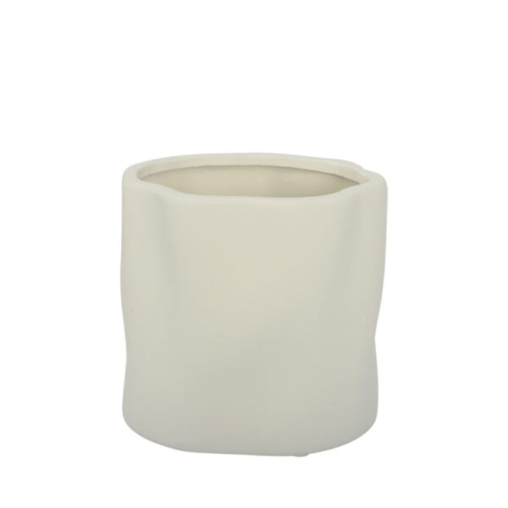 Nina Planter Pot Bone 13.5x13cm 