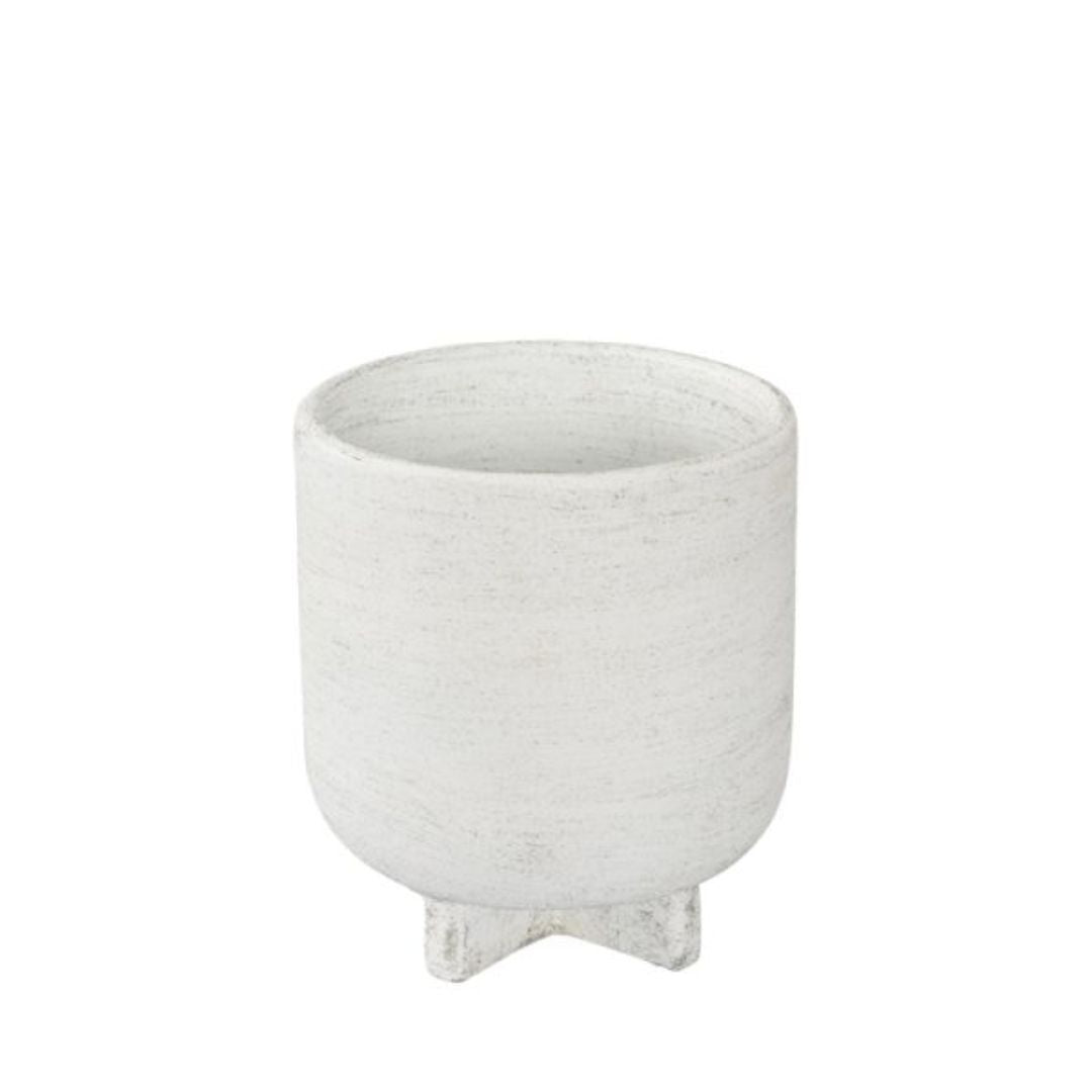 Habitat101 Trista Planter Pot White 14x16cm