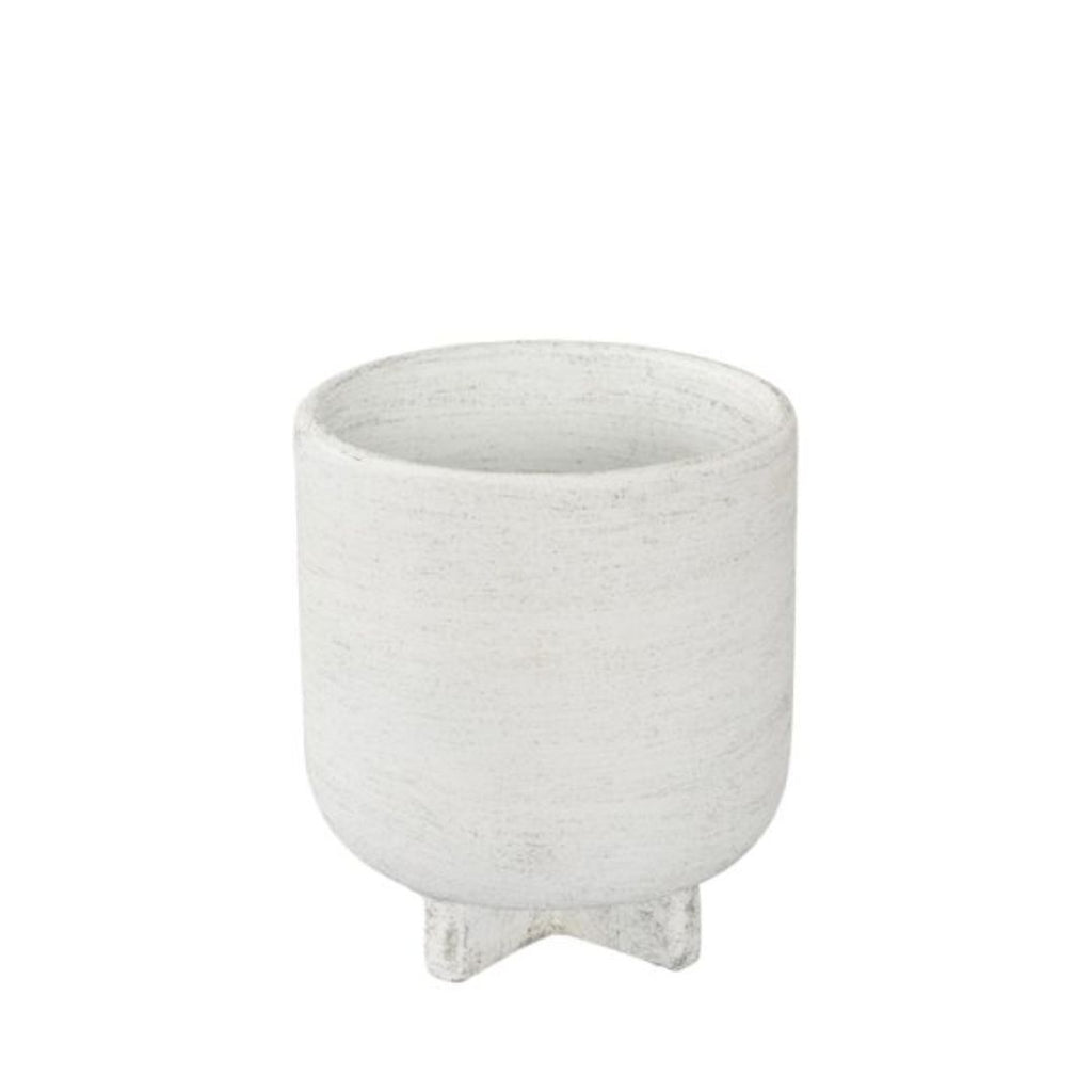 Habitat101 Trista Planter Pot White 14x16cm