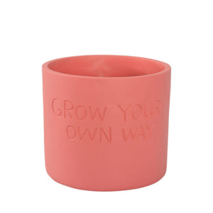 Grow Your Own Way Planter Pot 17x15cm Rose