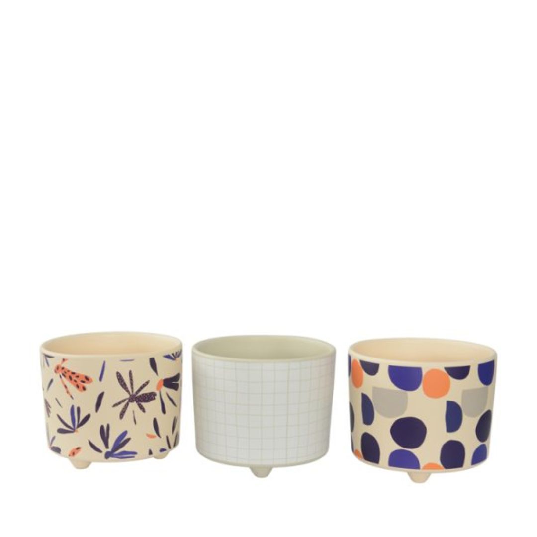 Baxter Planter Pot 3 Assorted Designs 12x10cm 
