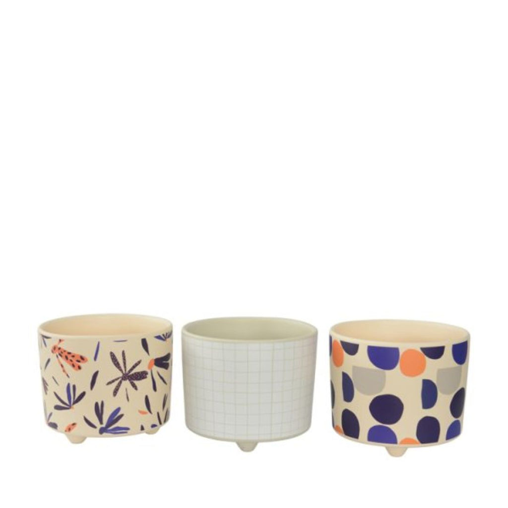Baxter Planter Pot 3 Assorted Designs 12x10cm 