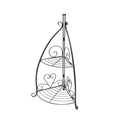 Plant Stand 2 Tier Cnr Black 68cm
