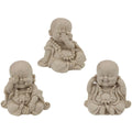 Wise Buddha In Natural Finish 13cm