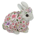 Sitting Rabbit With Floral Design 19cm