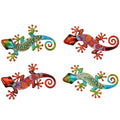 Lizard Wall Art Metal/glass 37cm