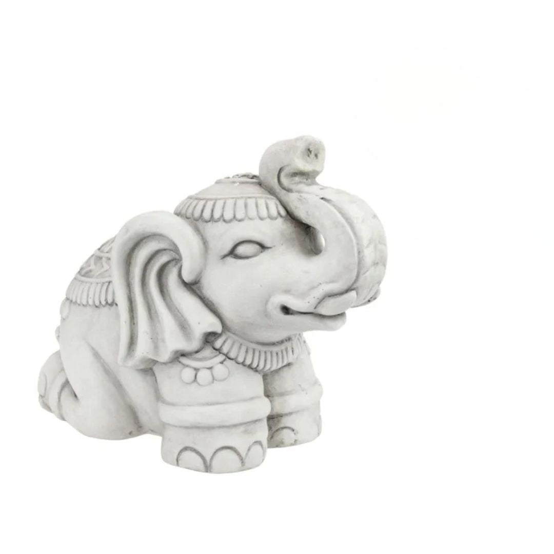 Garden Elephant In Cream Colour 36cm
