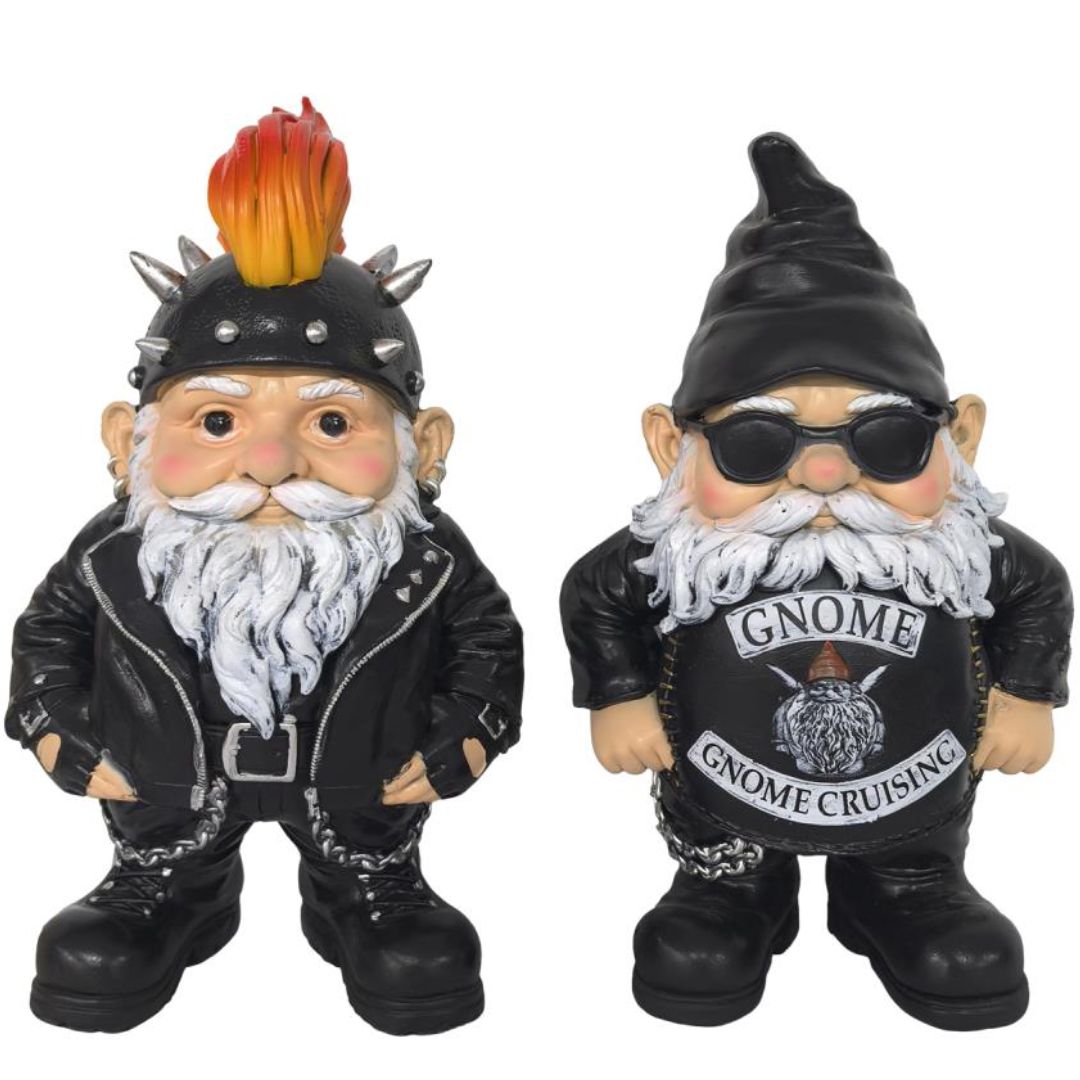 Standing Biker Gnome 24cm