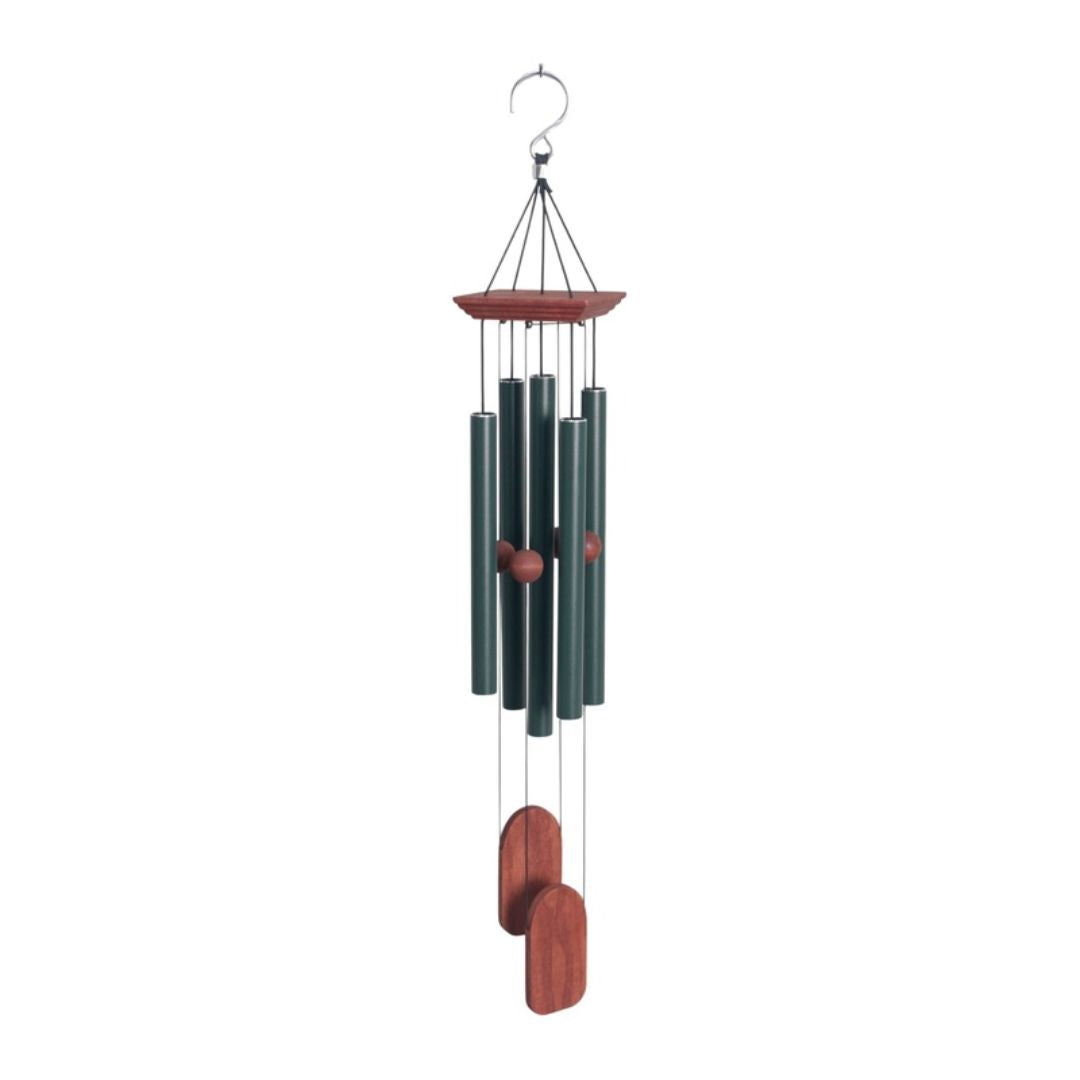 5 Tube Double Donger Green Chime 70cm