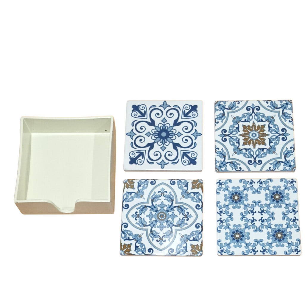 Ceramic Coaster In Box 11cm White