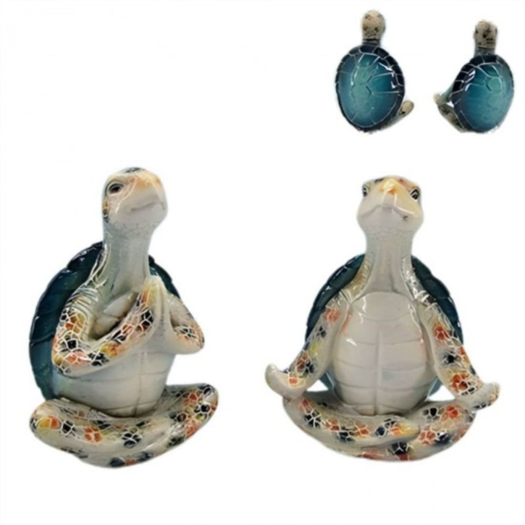 Yoga Turtle Statue Resin 14.5cm