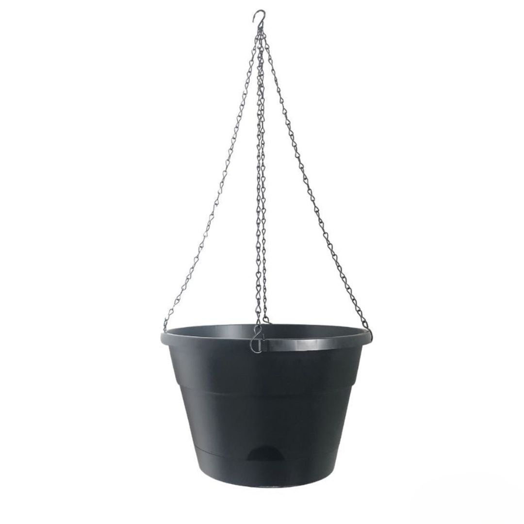 Leonard Self Watering Hanging Pot Black