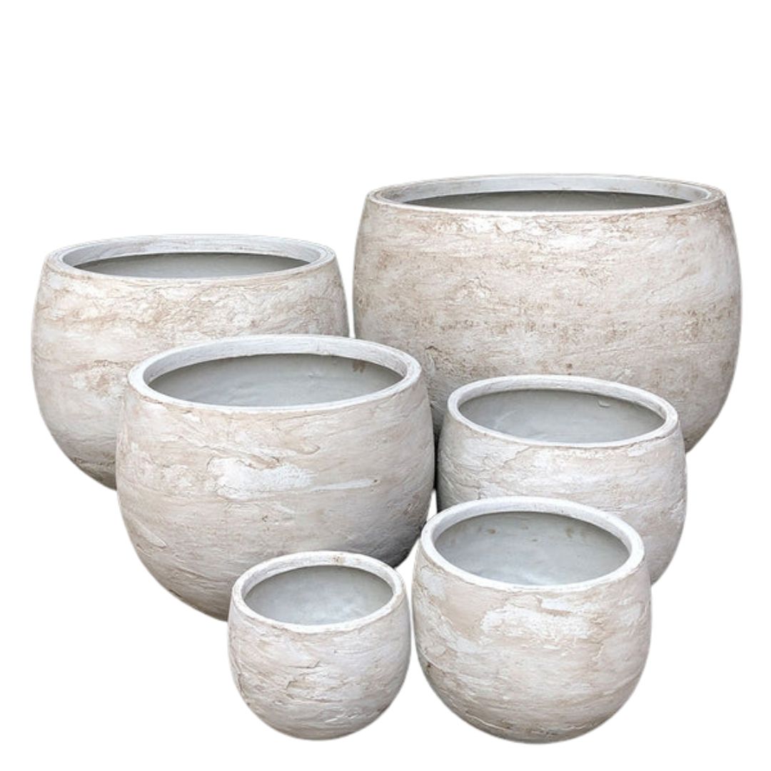 Mega Belly Pot White Pietra [sz:small Clr:white Pietra]