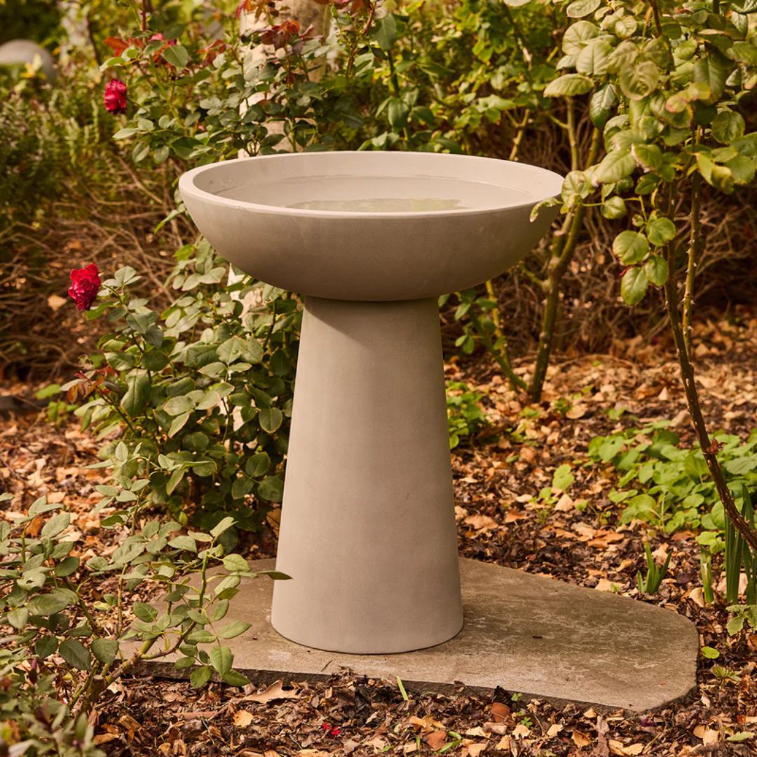 Northcote Pottery Hammond Bird Bath Grey 55x65x55cm