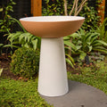Northcote Pottery Hammond Bird Bath Terracotta/cream 55x65x55cm