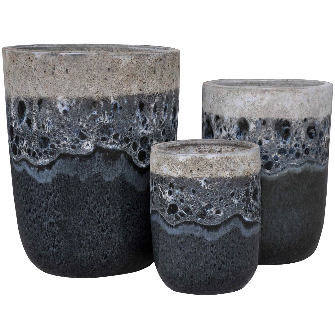 Northcote Pottery Tidal U Pot Blue – Lumpys Nursery & Landscape Yard