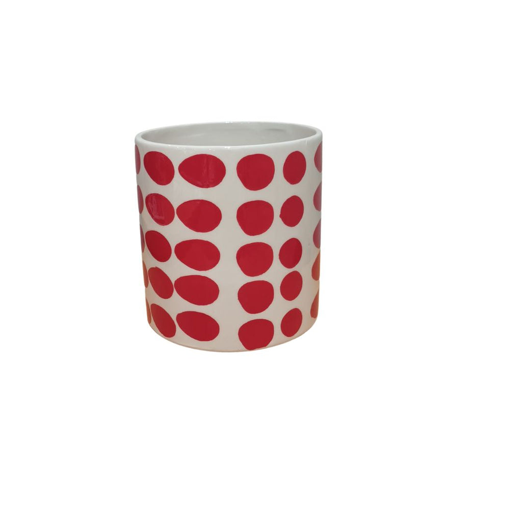 Gpc Spotty Red Pot 15.5cm 