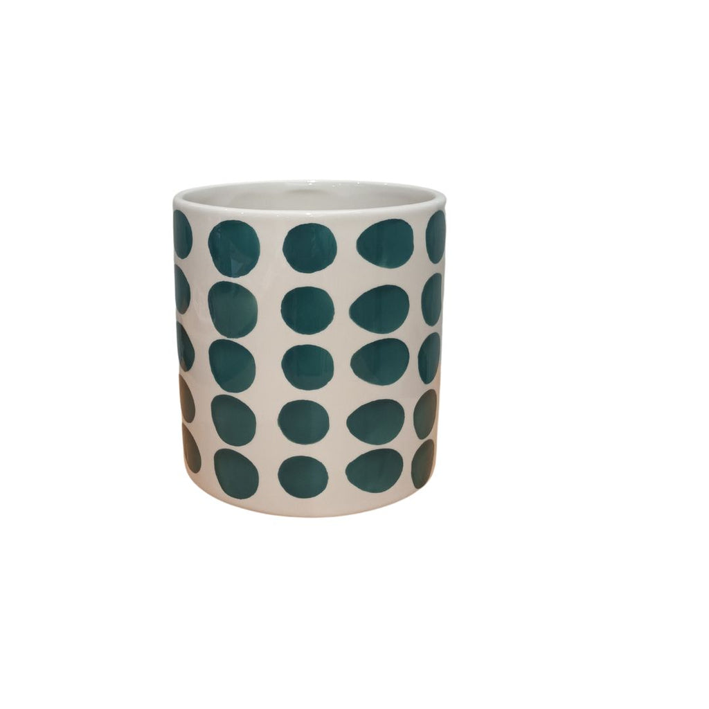 Northcote Pottery Gpc Spotty Green Pot 15.5cm