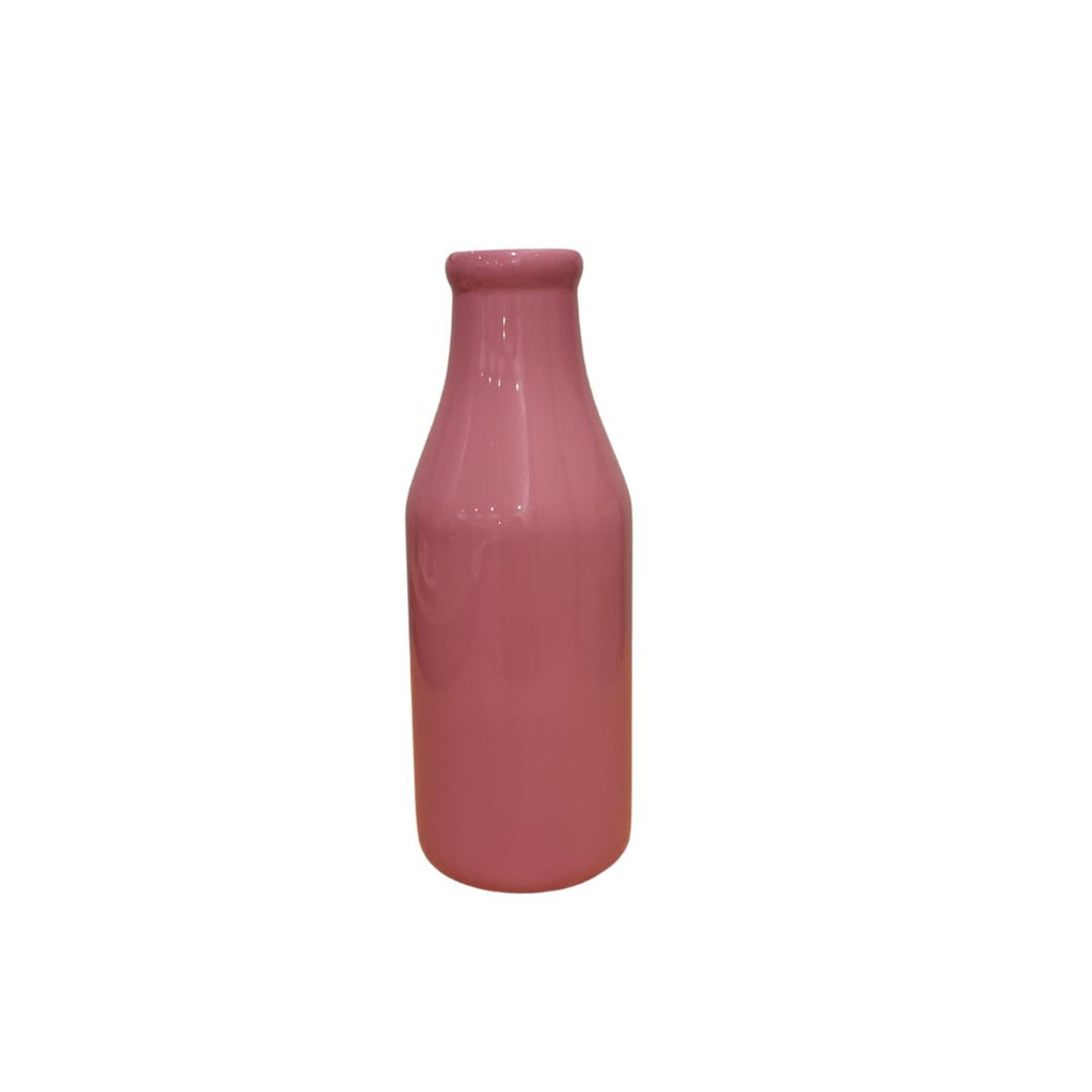 Ceramic Mini Milk Bottle Pink