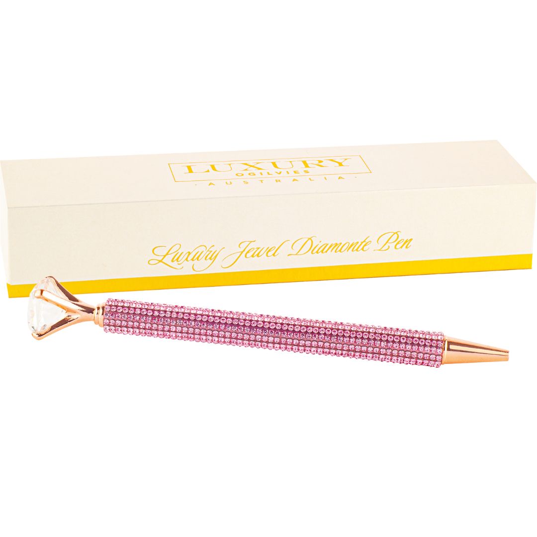 Jewel Diamonte Pen - Pink