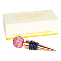 Diamonte Wine Stopper - Pink