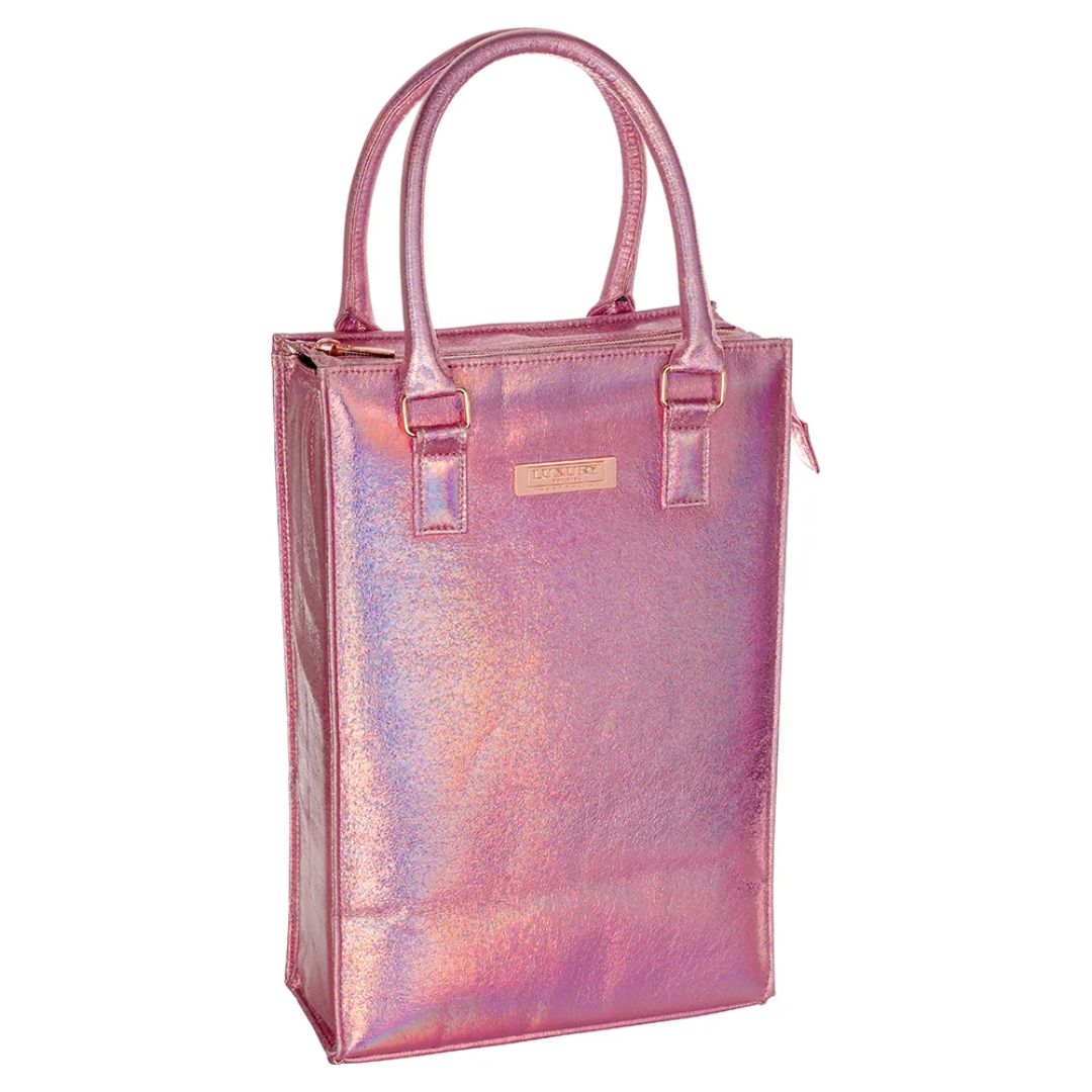 Wine Bag - Shimmer Pink