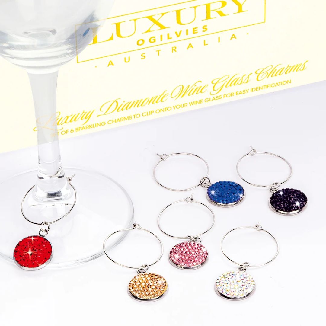 Wine Glass Charms - Set 6