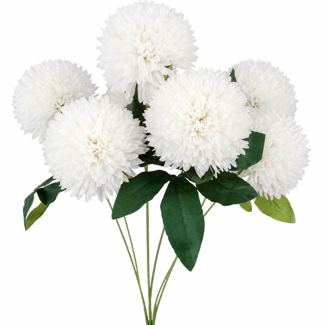 Windragon Pompom Bouquet White 45cm