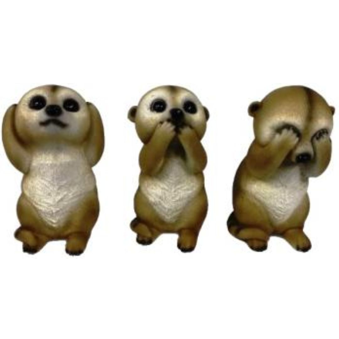 Set Of Three Meerkats
