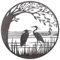Herons Beside The Lake Wall Art 80cm