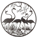 Flamingoes In Lake Wall Art 80cm
