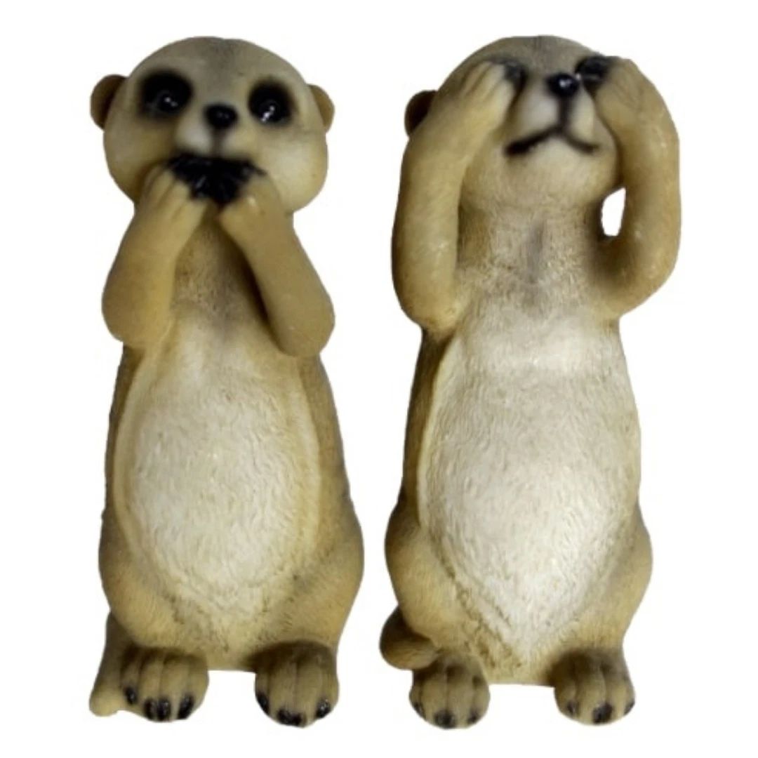 Meerkat Twins Set Of 2 - 5.3x5.3x12.3cm 