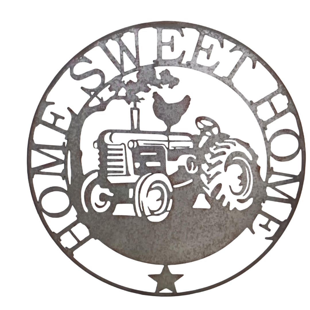Home Sweet Home Round Wall Art 60cm 