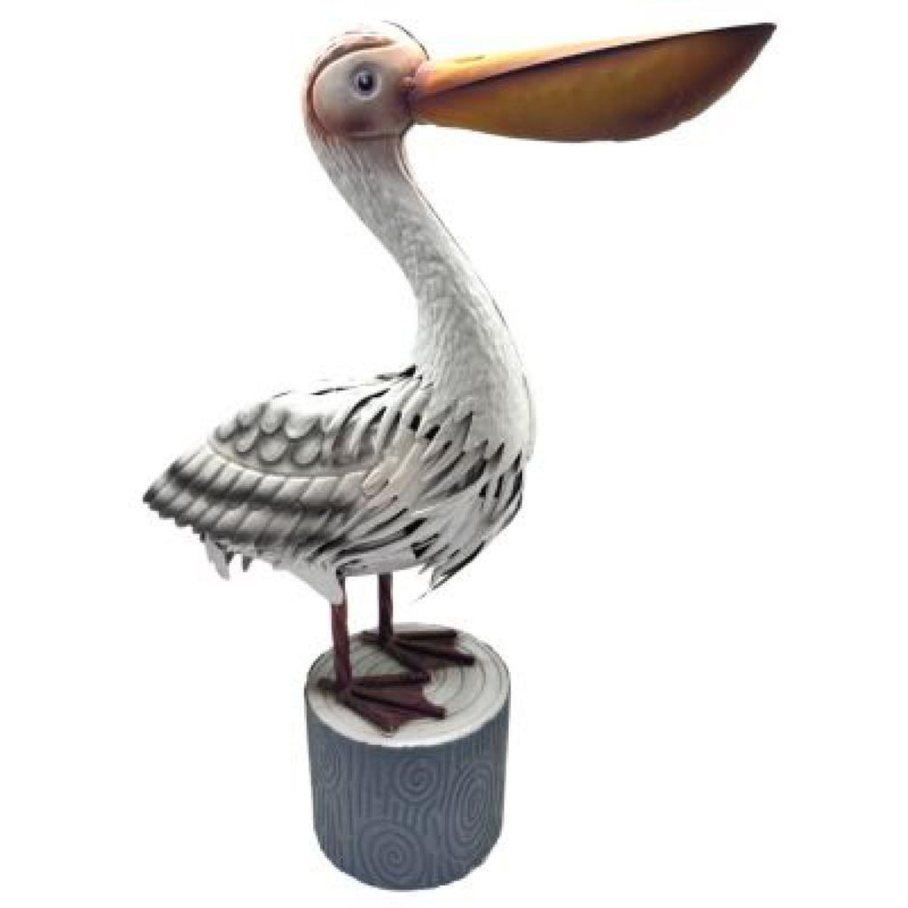 Pelican On Stump Metal