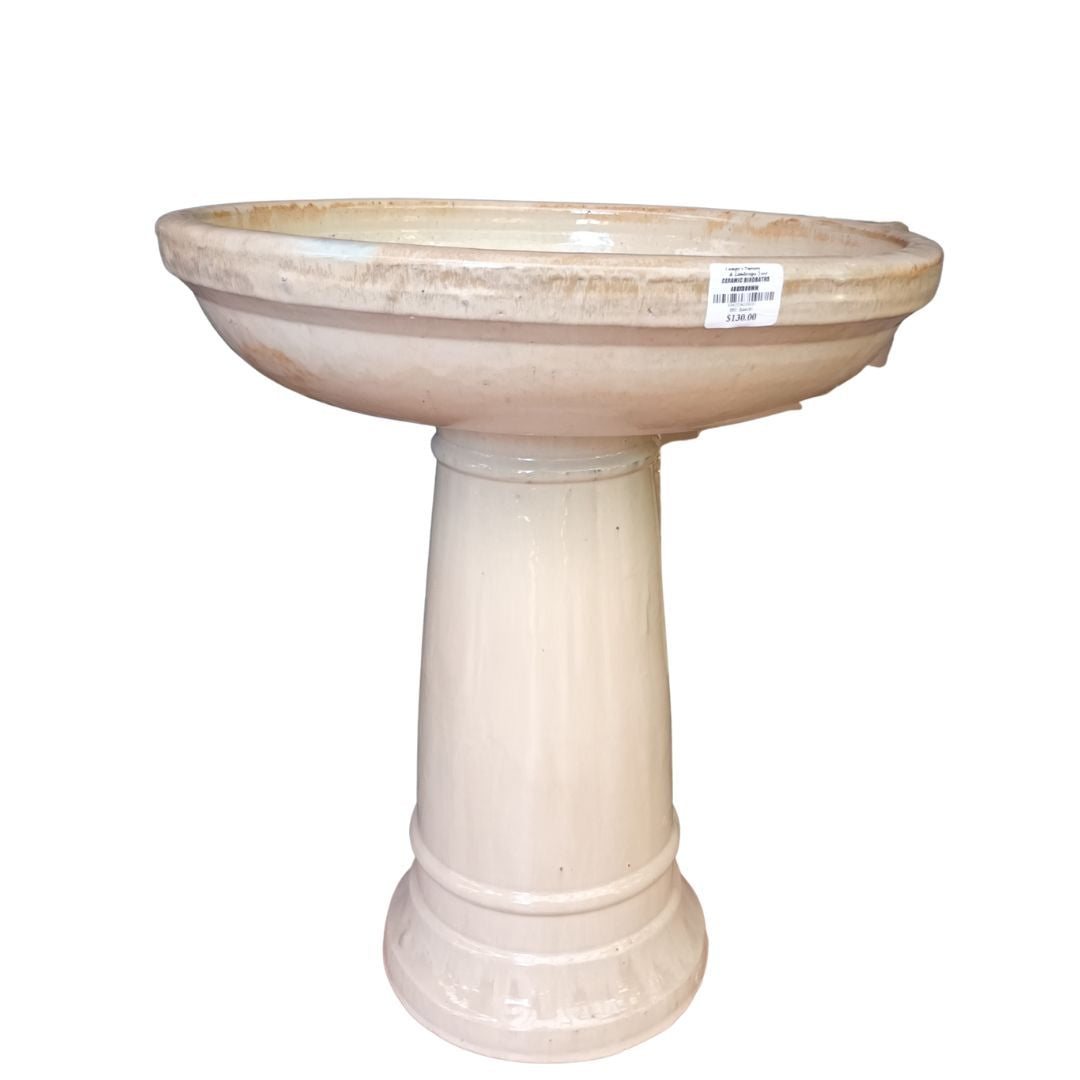 Ceramic Bird Baths - 4 Assorted Colours 46x60cm