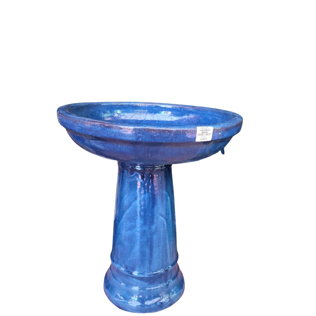 Ceramic Bird Baths - 4 Assorted Colours 46x60cm
