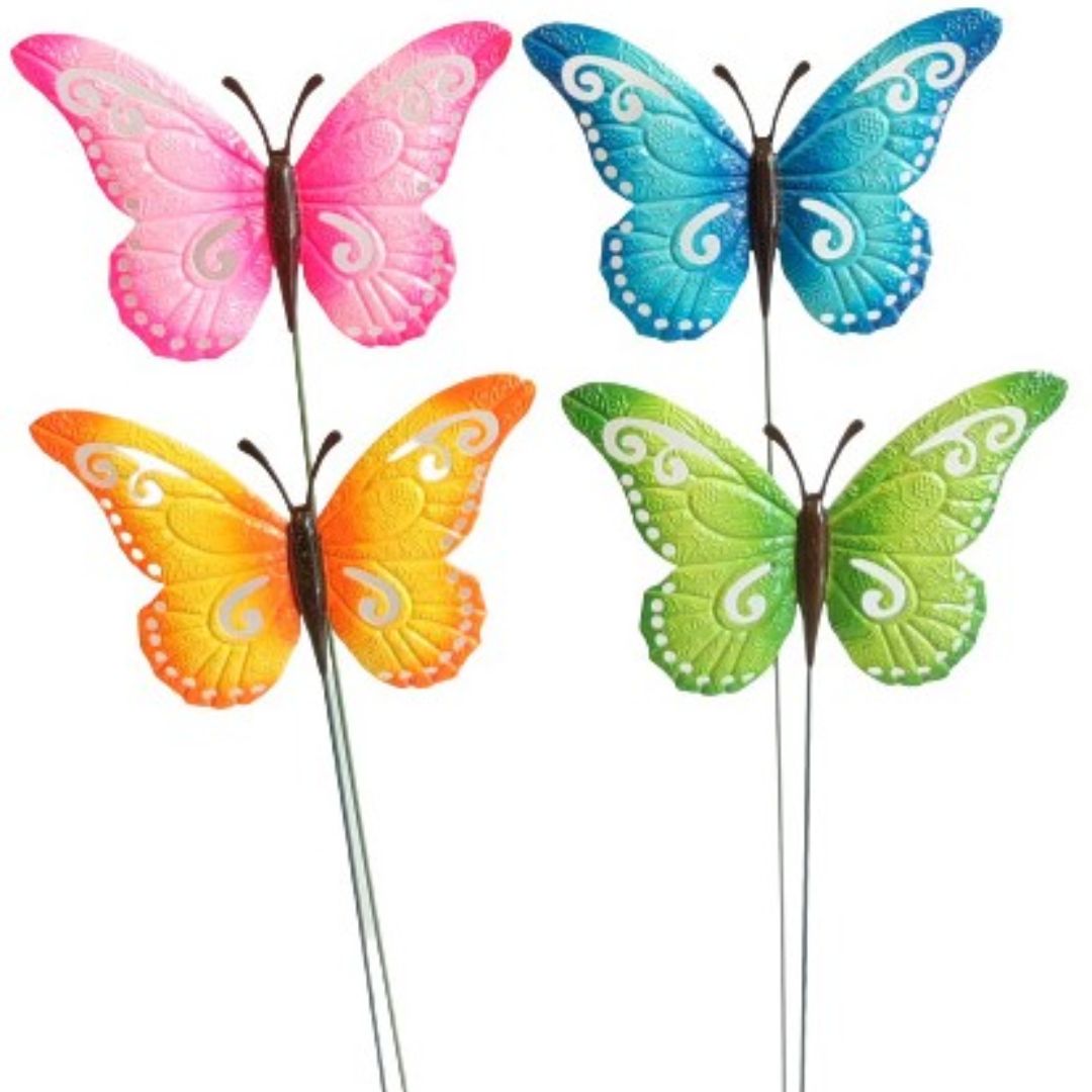 Stake Butterfly Bella - 4 Assorted Colours 19x14cm