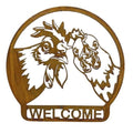 Welcome Rooster Wall Art 51.5x2.5x51.5cm 